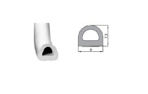 USZCZELKA GUMOWA SAMOPRZYLEPNA Z KLEJEM D 9X7,5mm